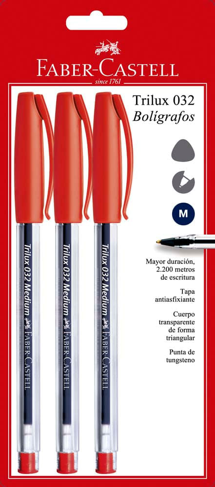 Boligrafo lux  rojox3