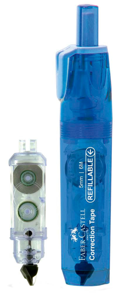 Cinta correctora retractil + repuesto Faber Castell