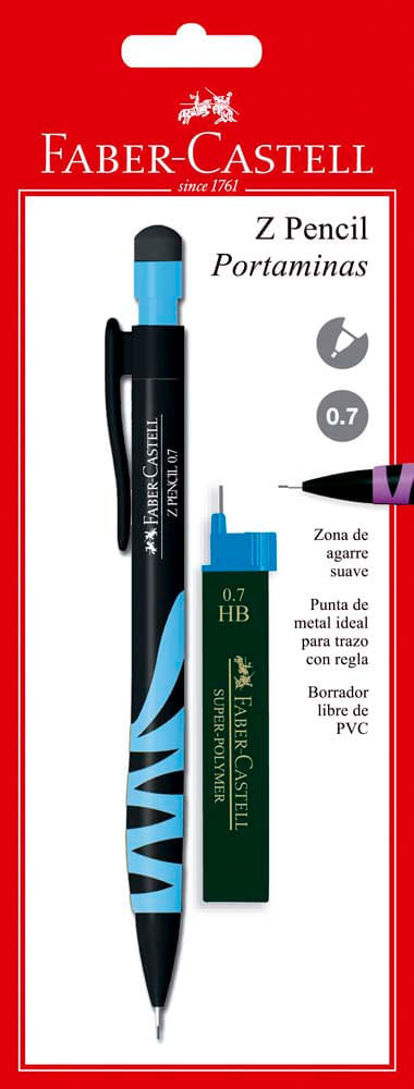Portaminas Faber Castell z pencil 0.7 + minas