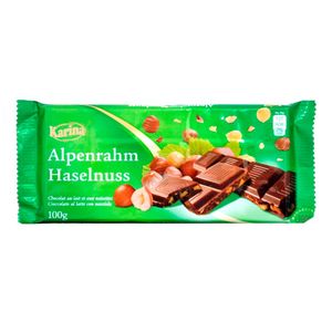 Chocolate Karina con avellana x100g