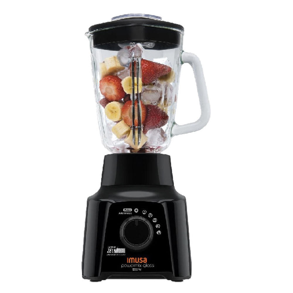 Licuadora Imusa Powermix Glass 5 velocidades gris