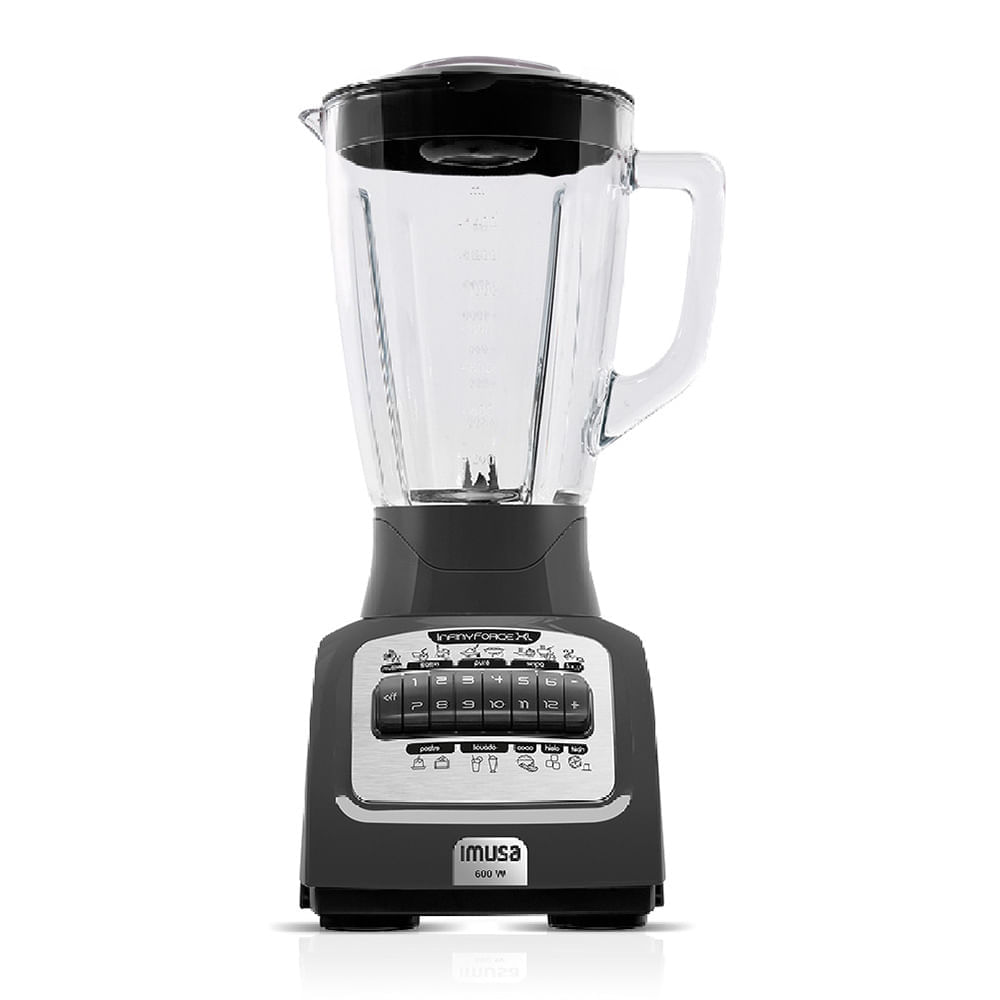 Licuadora Imusa Infiny Force XL 12 velocidades gris