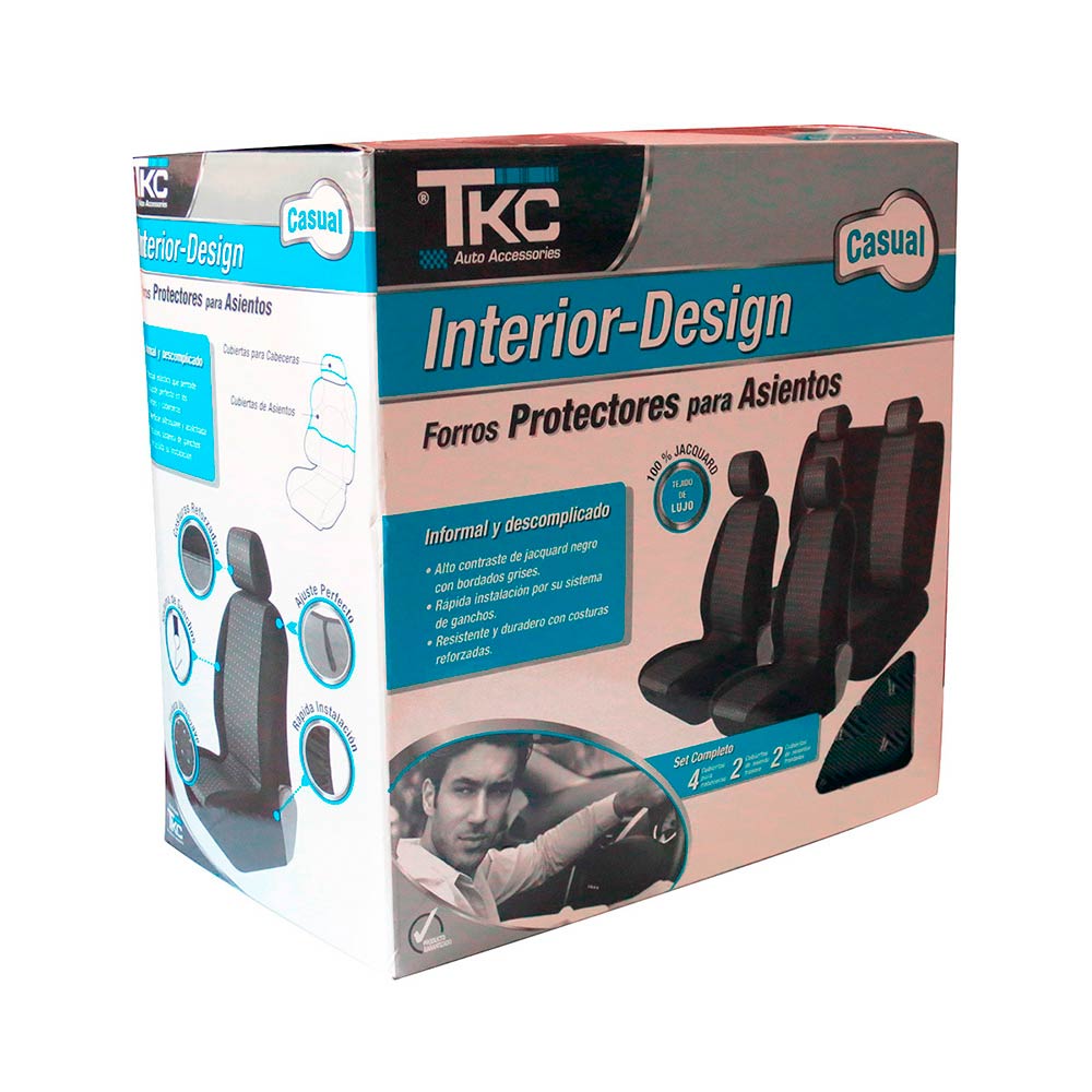 Juego De Forros De Jacquard - 7011 - negro - TKC