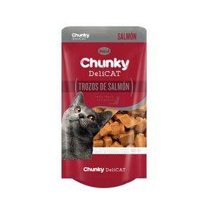 Alimento para gato Chunky Delicat trozos de salmón x80g