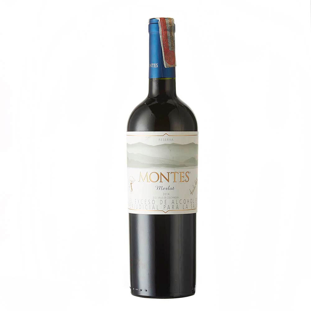 Vino tinto Montes merlot botella x750ml