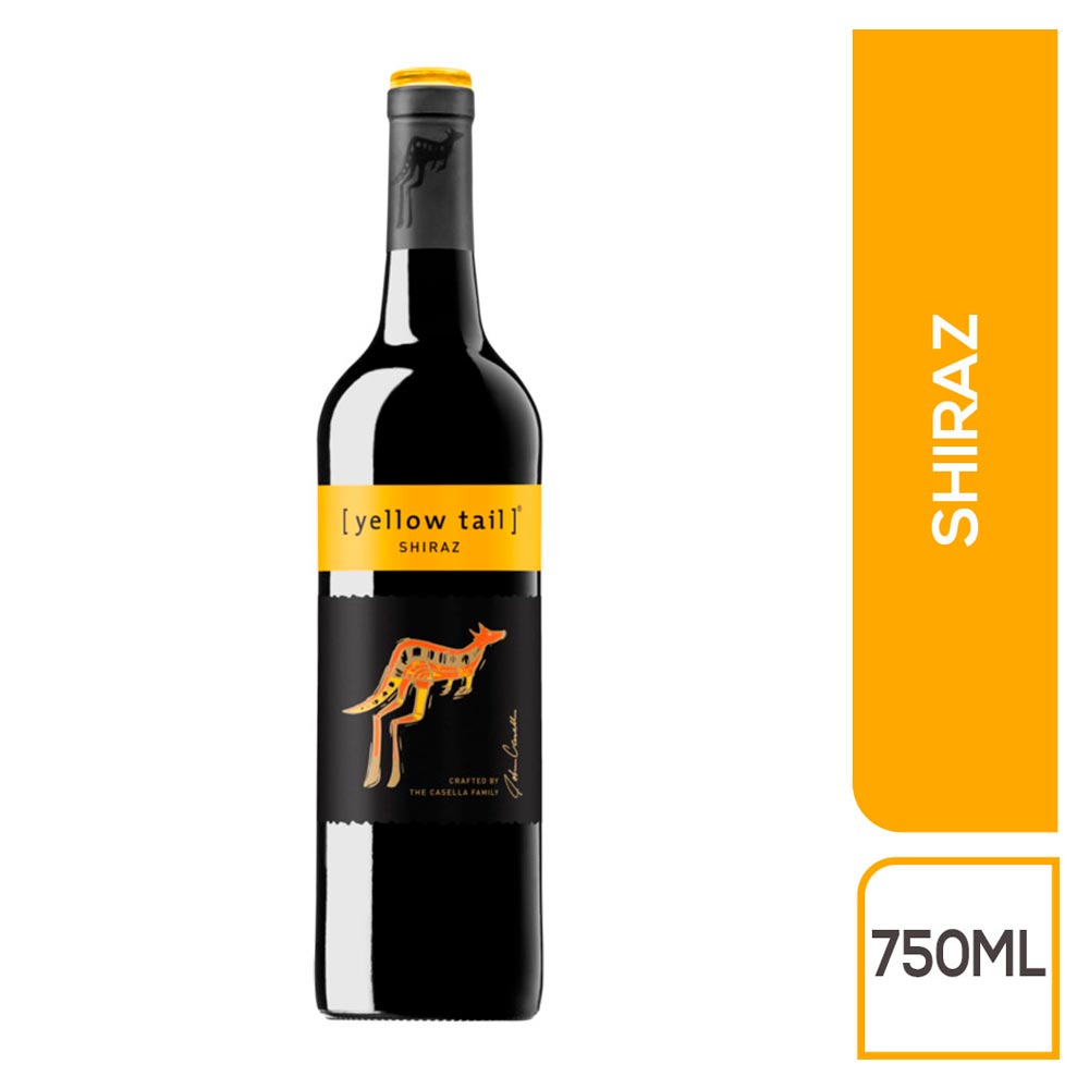 Vino tinto Yellow Tail shiraz botella x750ml