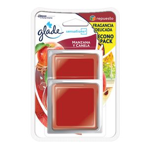 Ambientador Glade Sensations 2X8 g Repuesto Manzana Canela