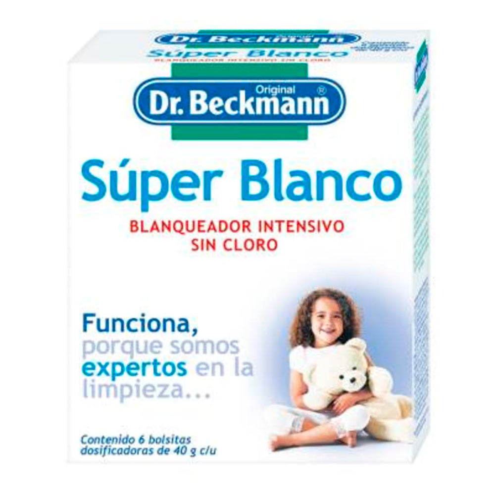 Desmanchador Dr Beckman ropa blanca x 6unds x 40g c/u