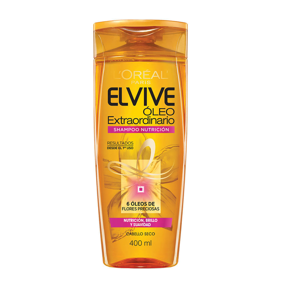 Shampoo L'Oréal Paris Elvive Óleo Extraordinario Nutrición 400 Ml