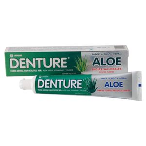 Crema dental Denture aloe menta herbal x 100g