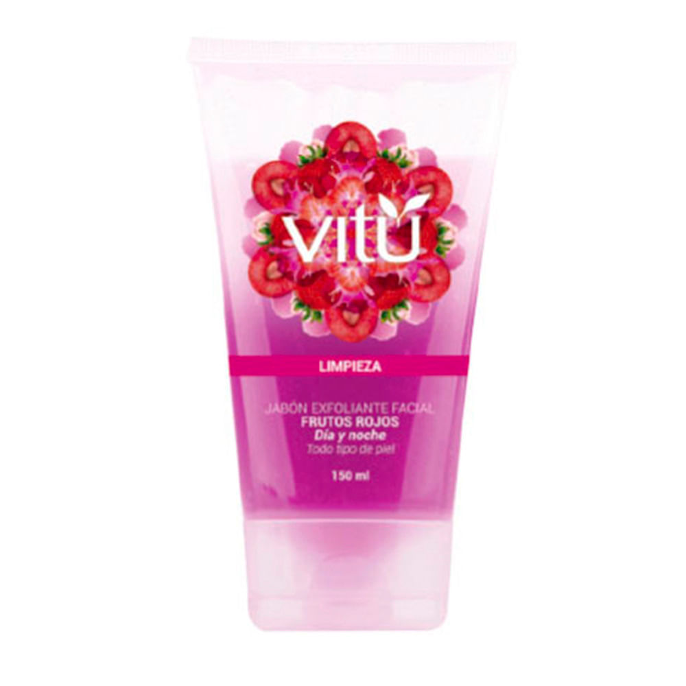 Jabón Vitú exfoliante frutos rojos x 150 ml