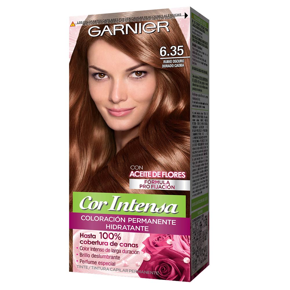 Tinte Garnier Nutrisse Cor Intensa Rubio Oscuro/Dorado Caoba 6.35