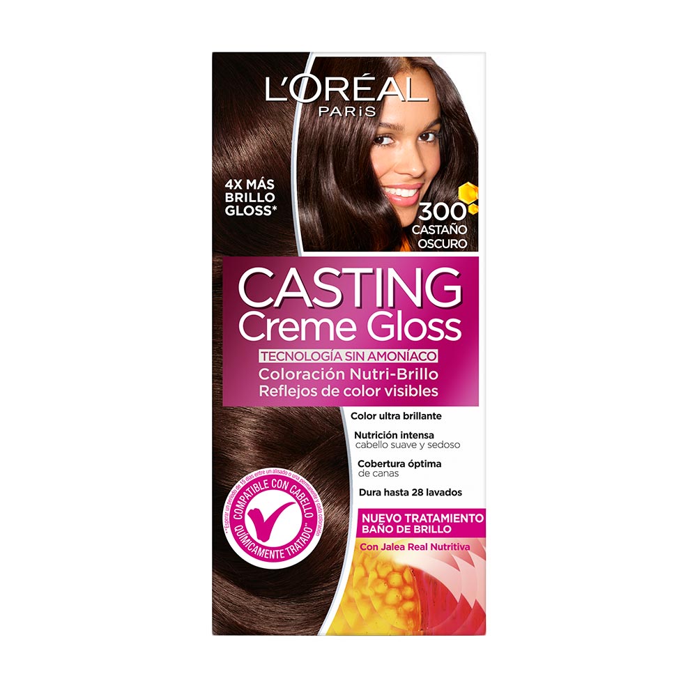 Tinte L'Oréal Paris Casting Creme Gloss Castaño Oscuro 300