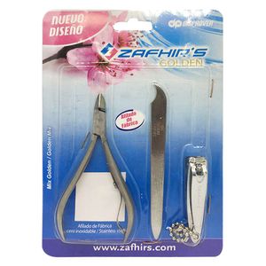 Kit de manicure zafhirs golden mix x 3 piezas