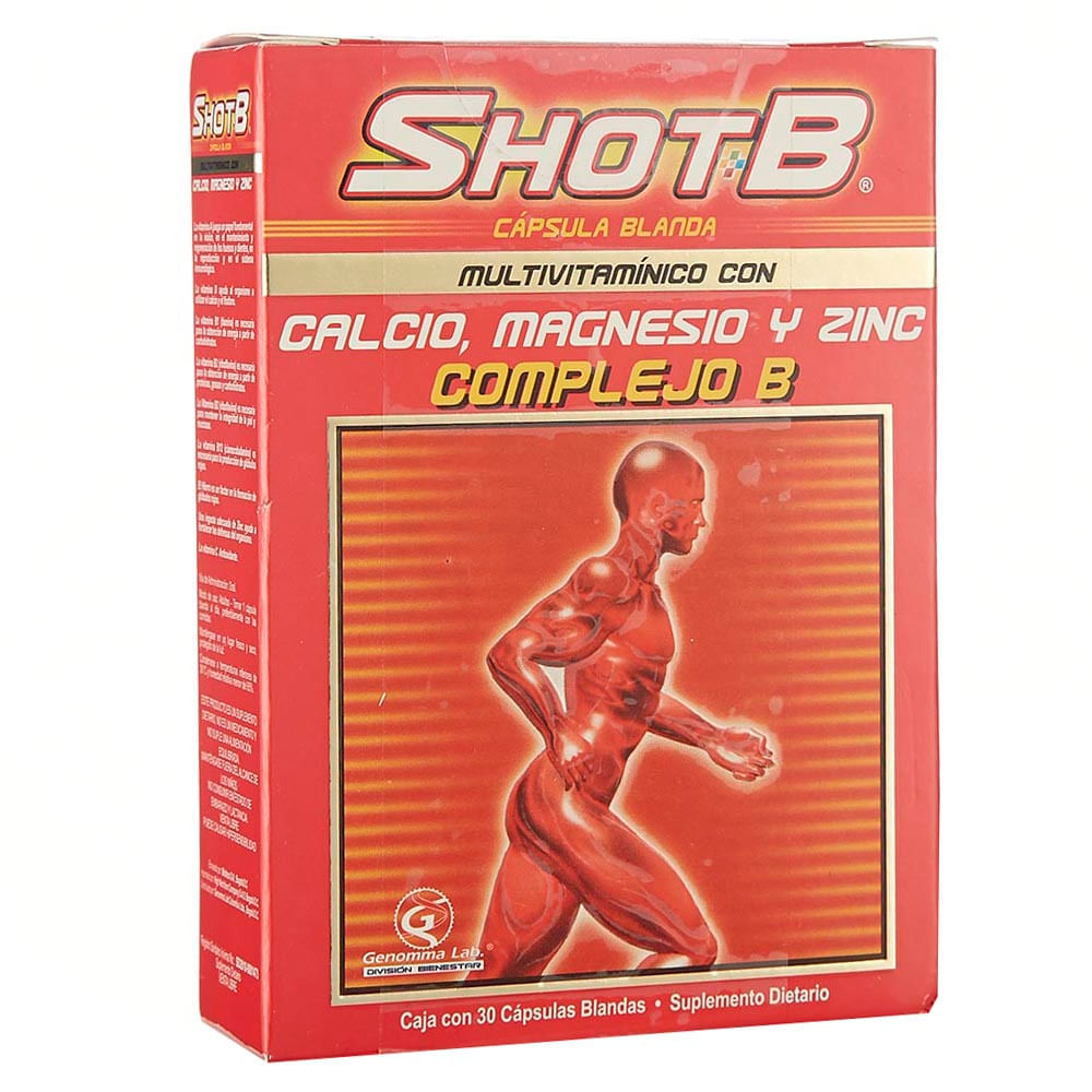 Suplemento multivitamínico Shot B x30und
