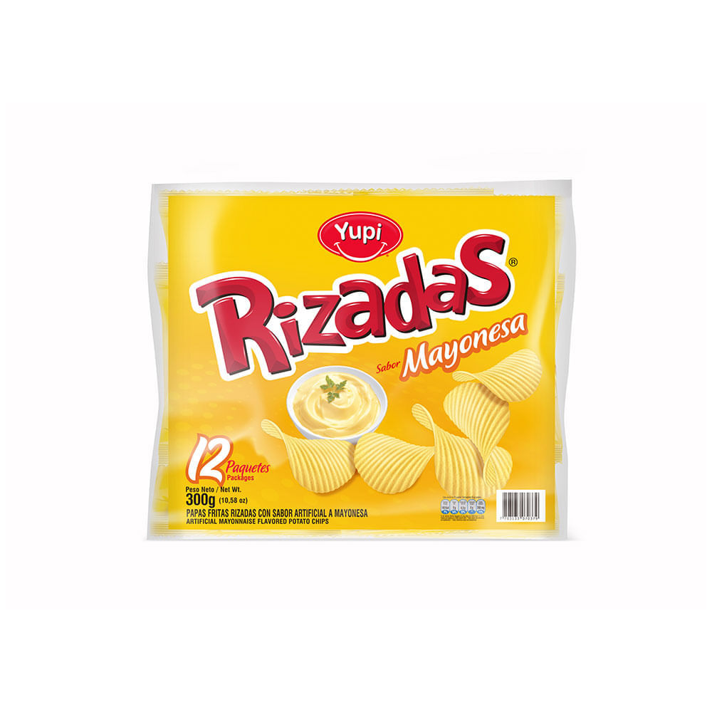 Pack papas Rizadas mayonesa x 300 gr
