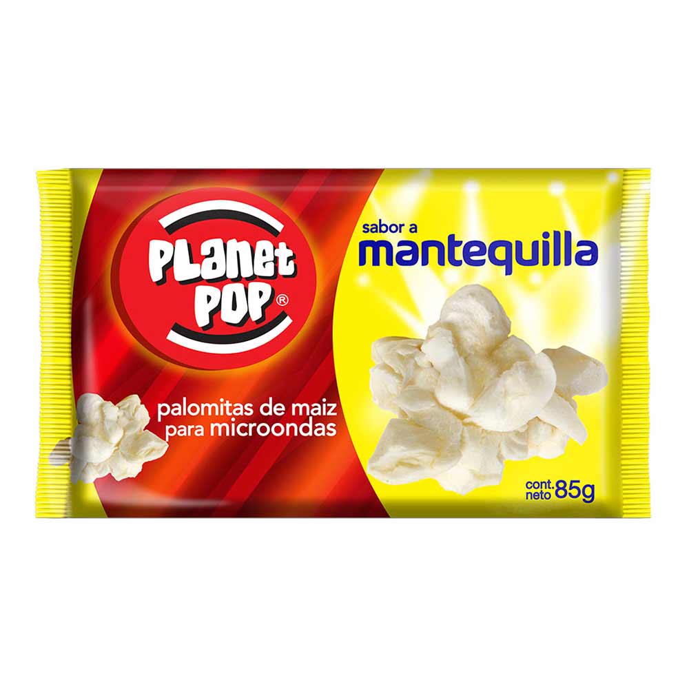 Palomitas de Maíz Planet Pop Sabor Mantequilla 85g