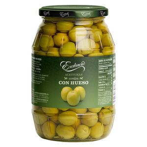 Aceituna Excelencia Verde Con Hueso Entero Frasco X 800G