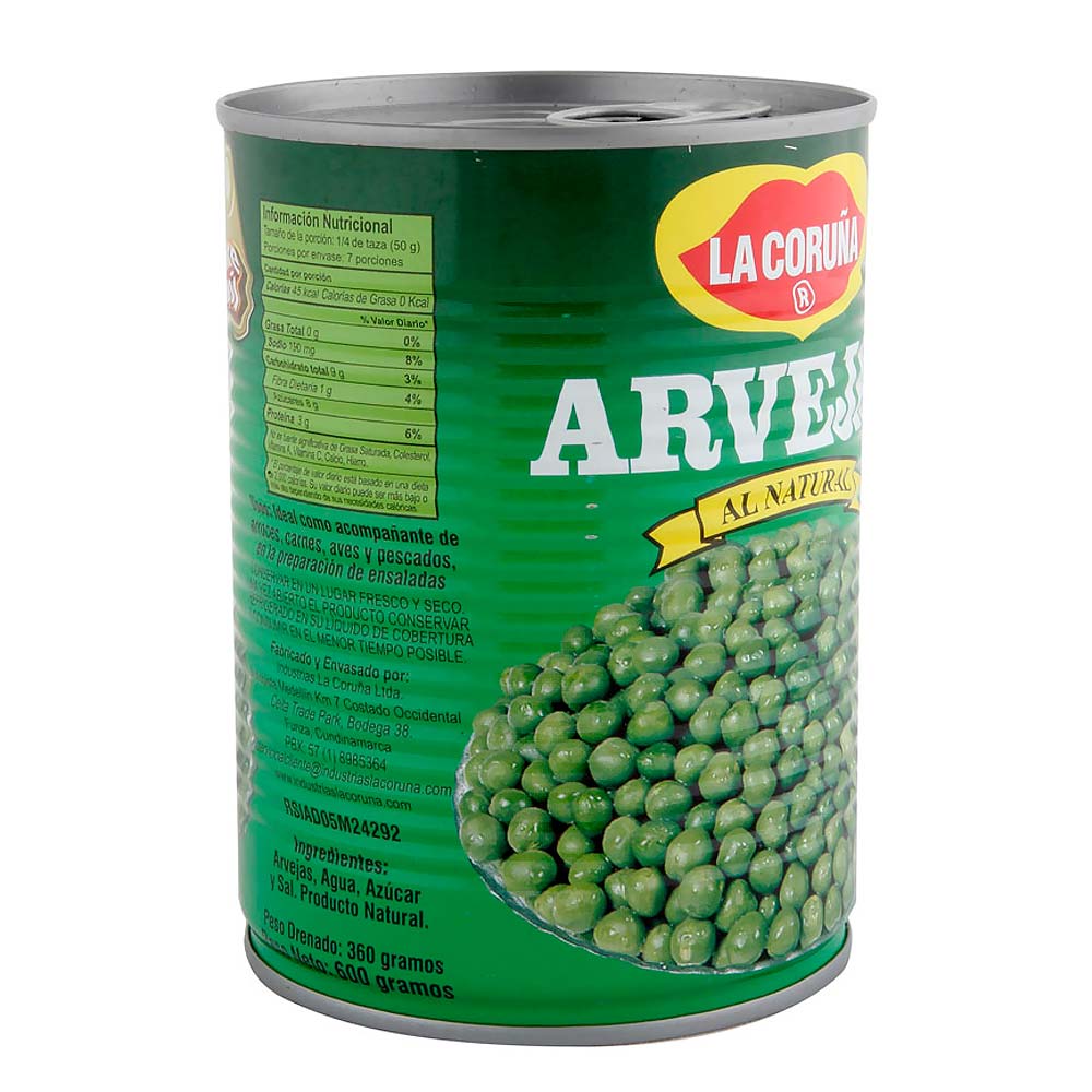 Arveja La Coruña Natural x 600g