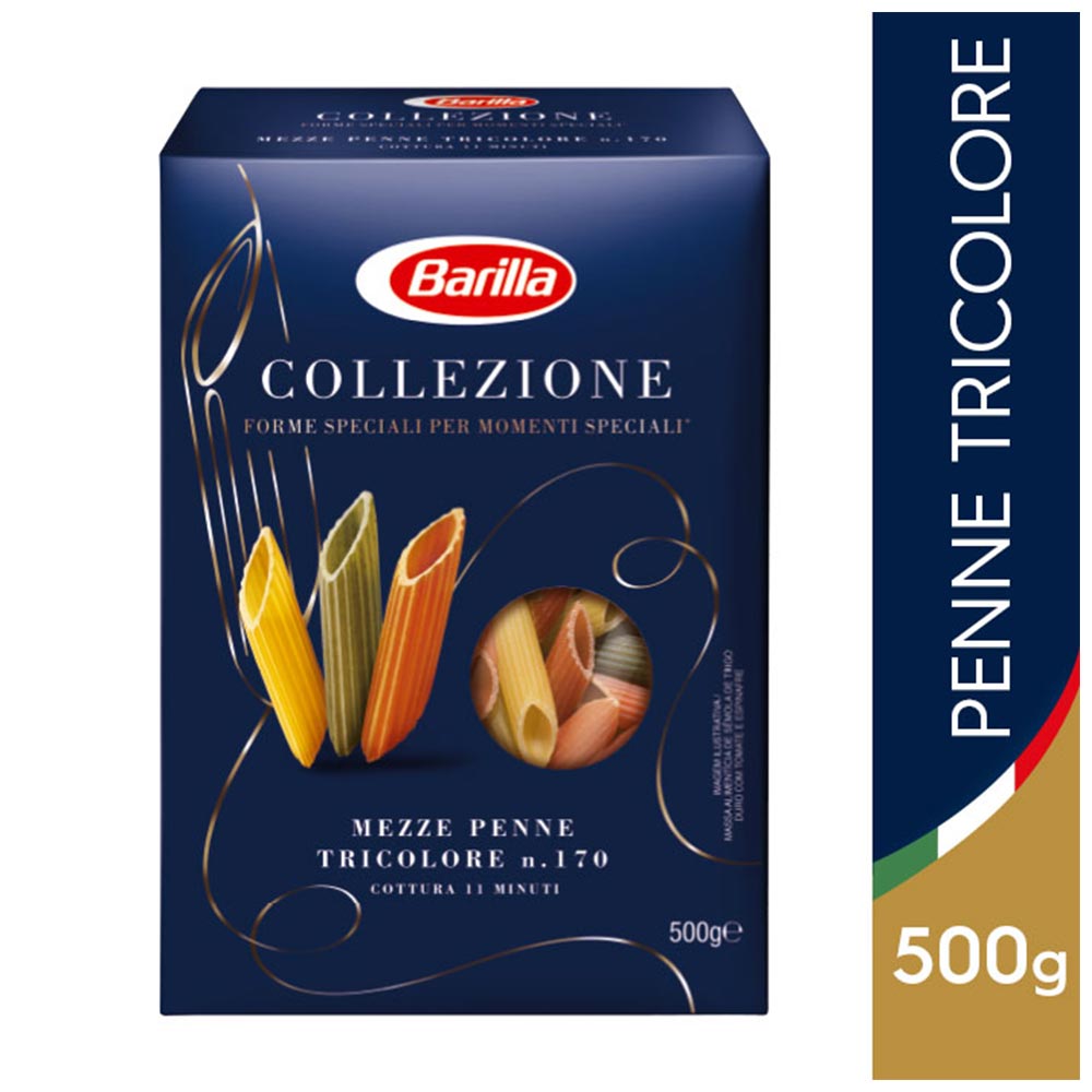 Pasta Penne Rigate Tricolore Barilla  x500g
