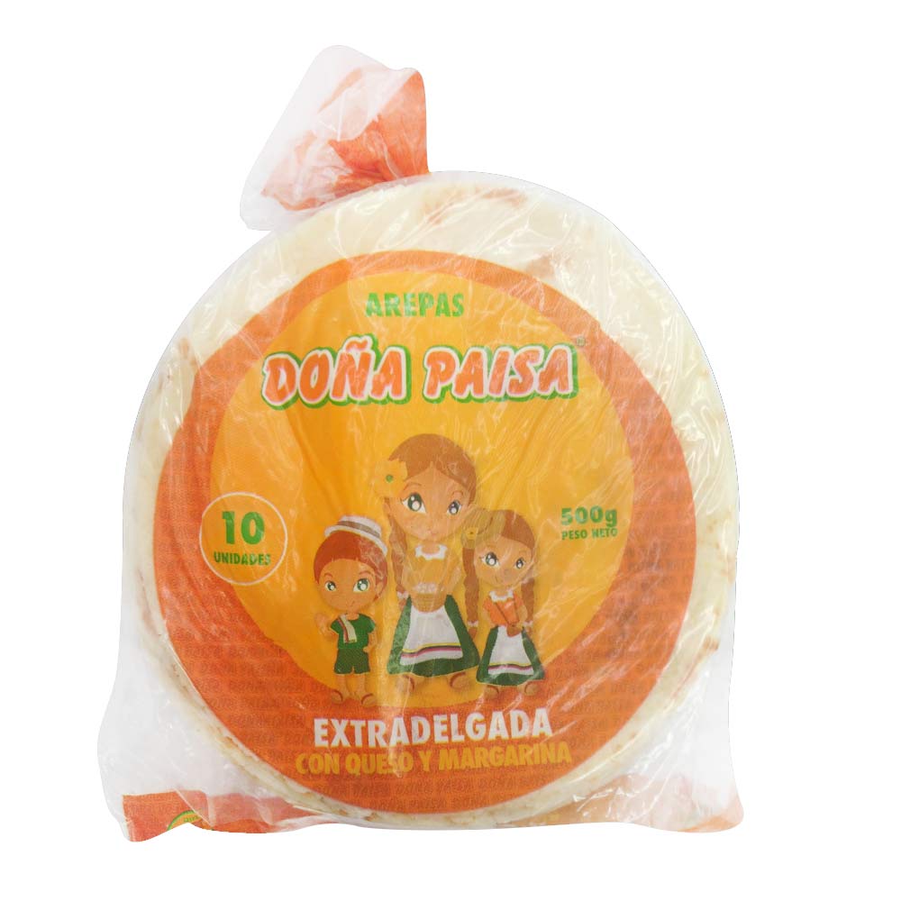 Arepas Doña Paisa con queso y margarina x500g
