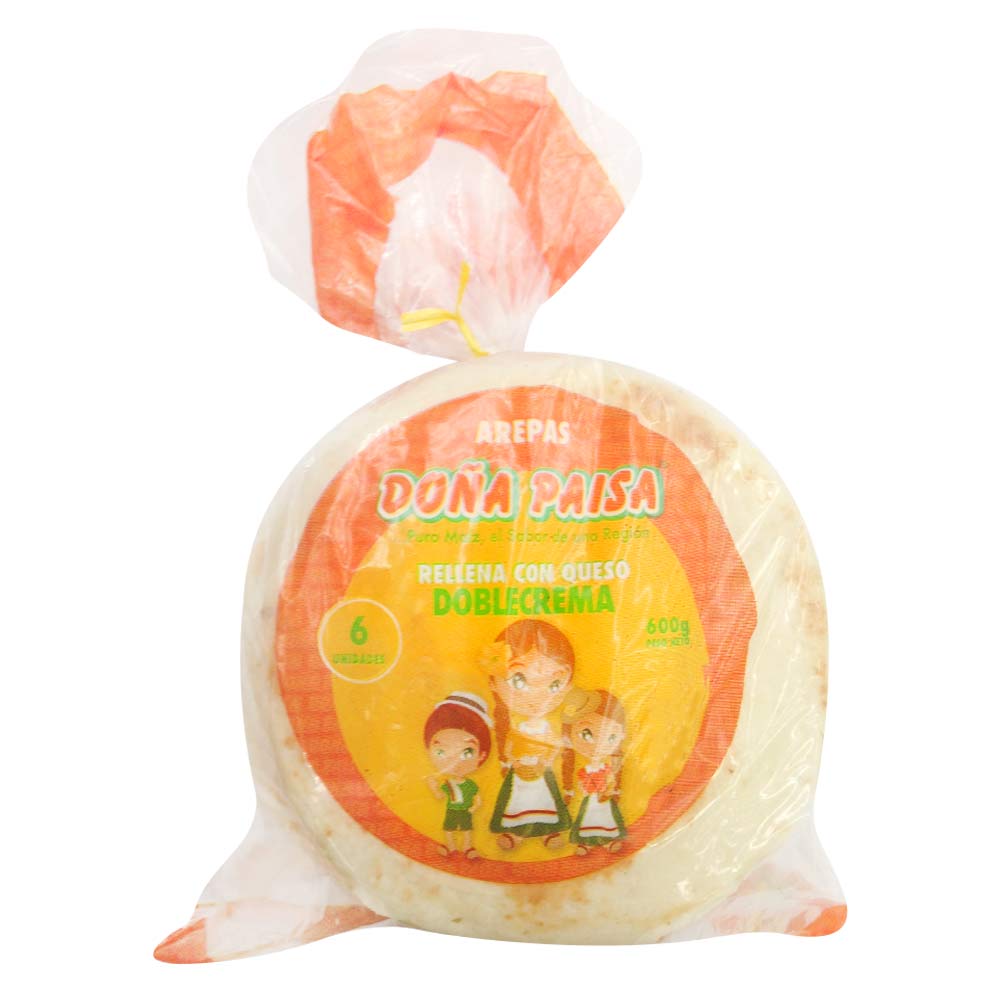 Arepas rellenas Doña Paisa queso x6und x600g