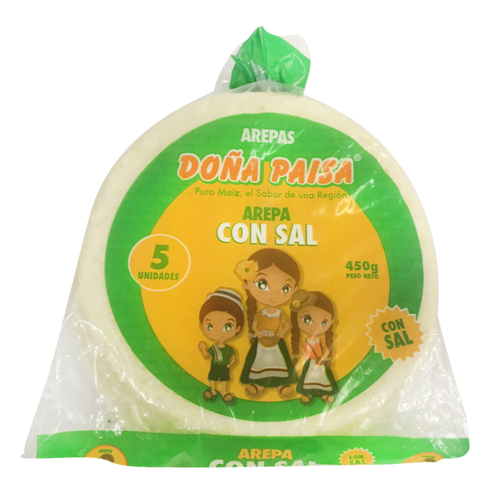 Arepas Doña Paisa con sal x5und x450g