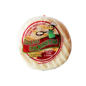 Arepas de maíz peto Exquisitas con sal x5und x350g