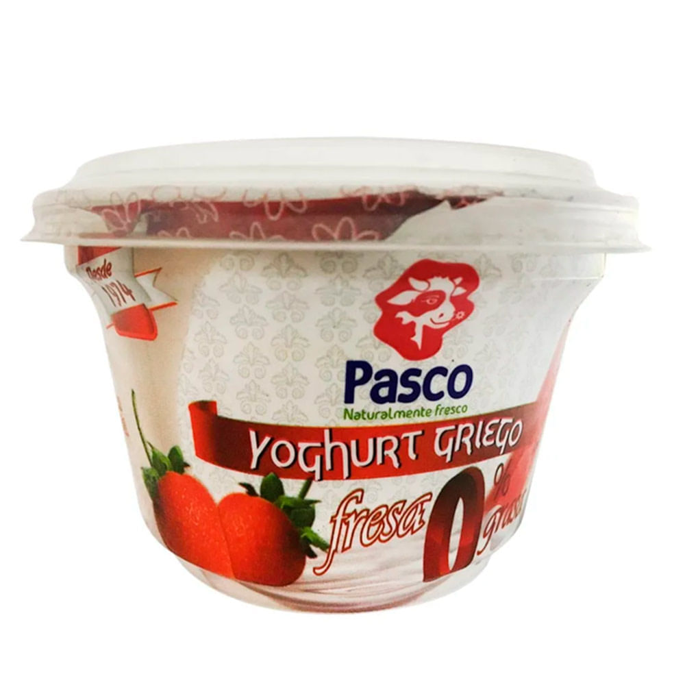 Yogurt griego Pasco 0% grasa fresa x170g