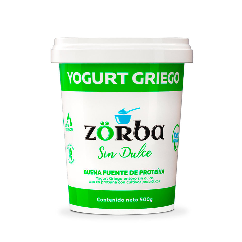 Yogurt griego Zorba natural sin dulce x500g