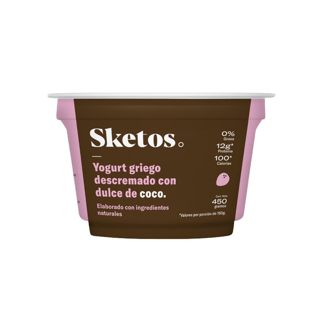 Yogurt griego Sketos descremado coco x150g