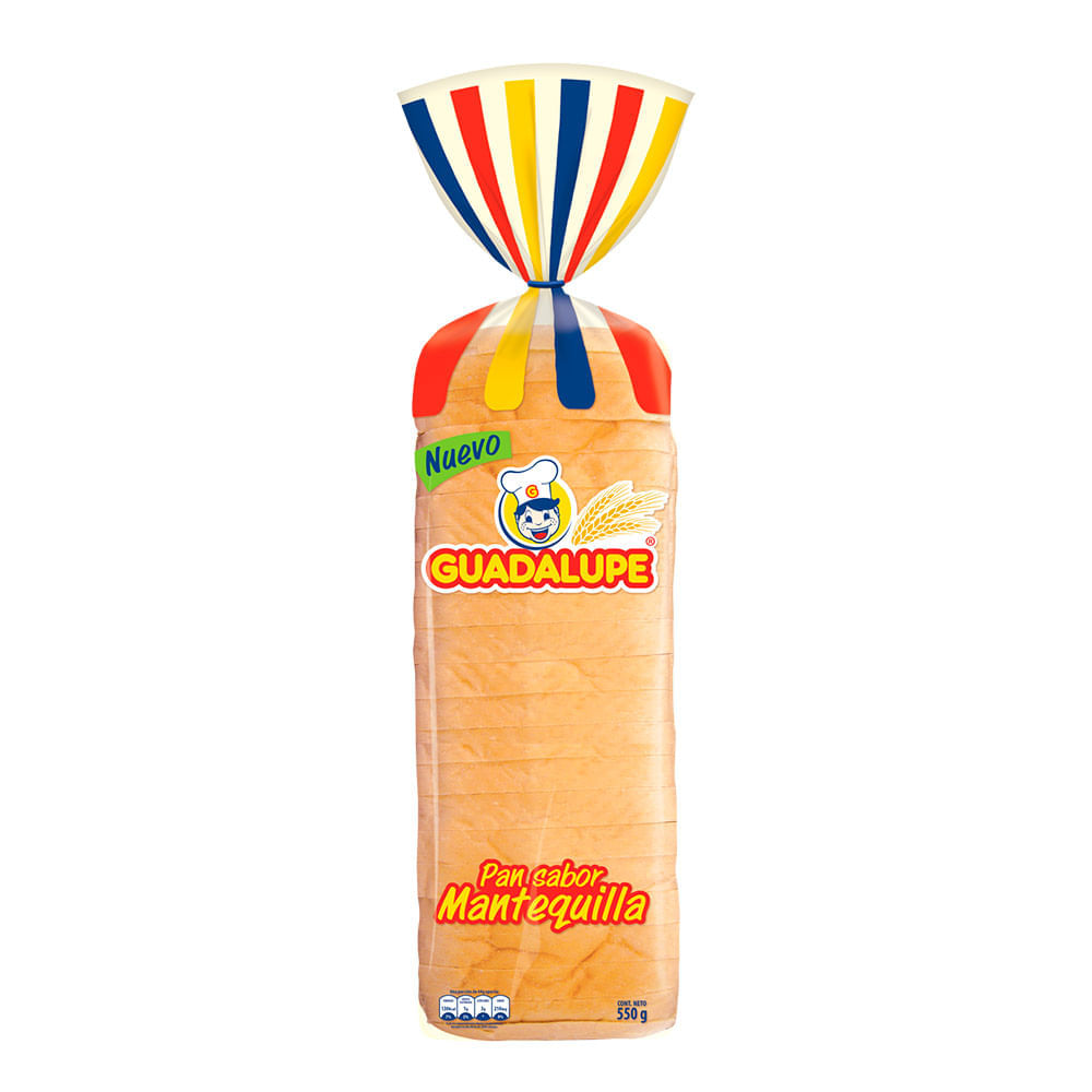 Pan Mantequilla Extralargo Guadalupe x 550g
