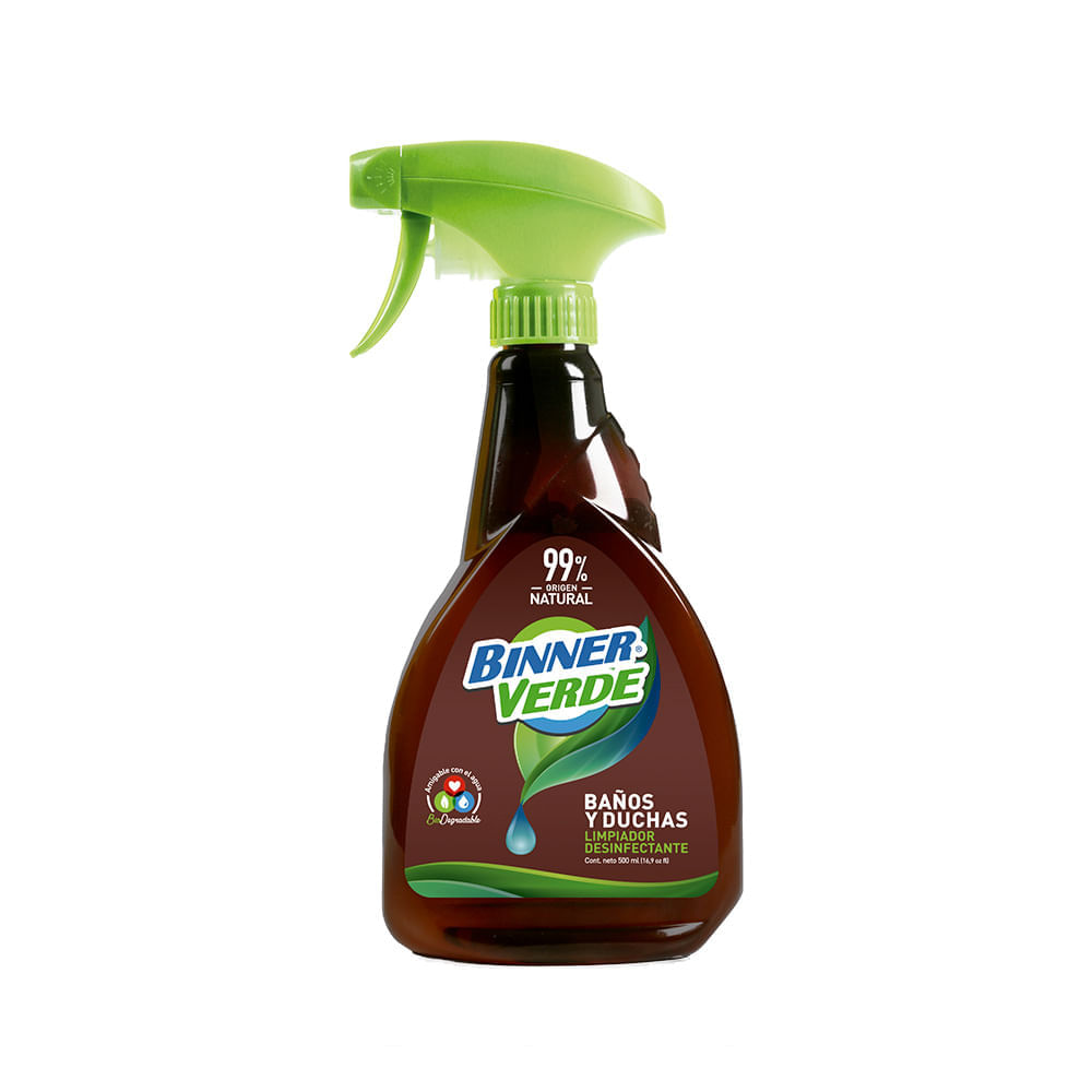 Limpiador desinfectante Binner Verde baños y duchas x500ml