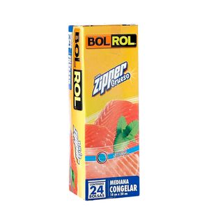 Bolsa congelar BolRol zipper grueso mediana x24unds