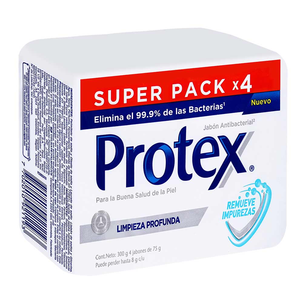 Jabón en barra Protex Limpieza Profunda 75g x 4und