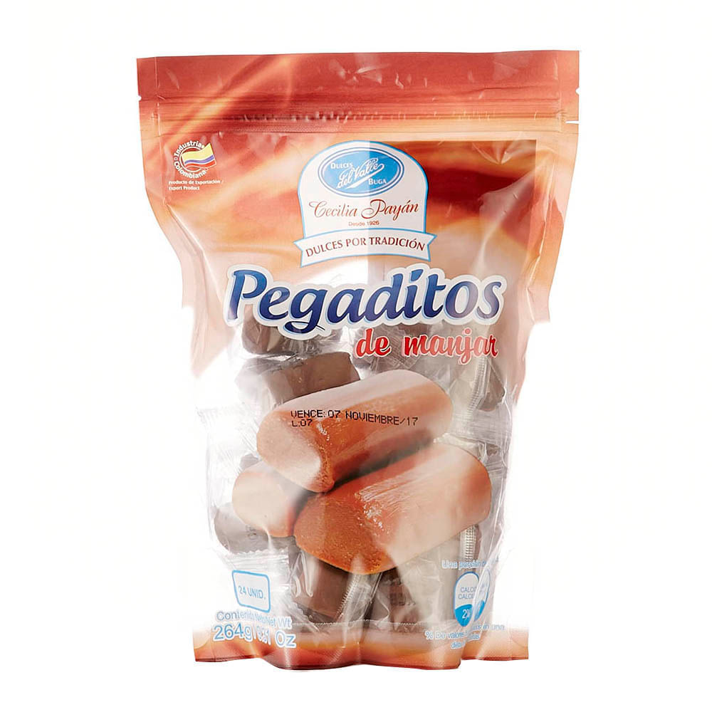 Pegaditos Dulces Del Valle manjar x 24 und x 264 g