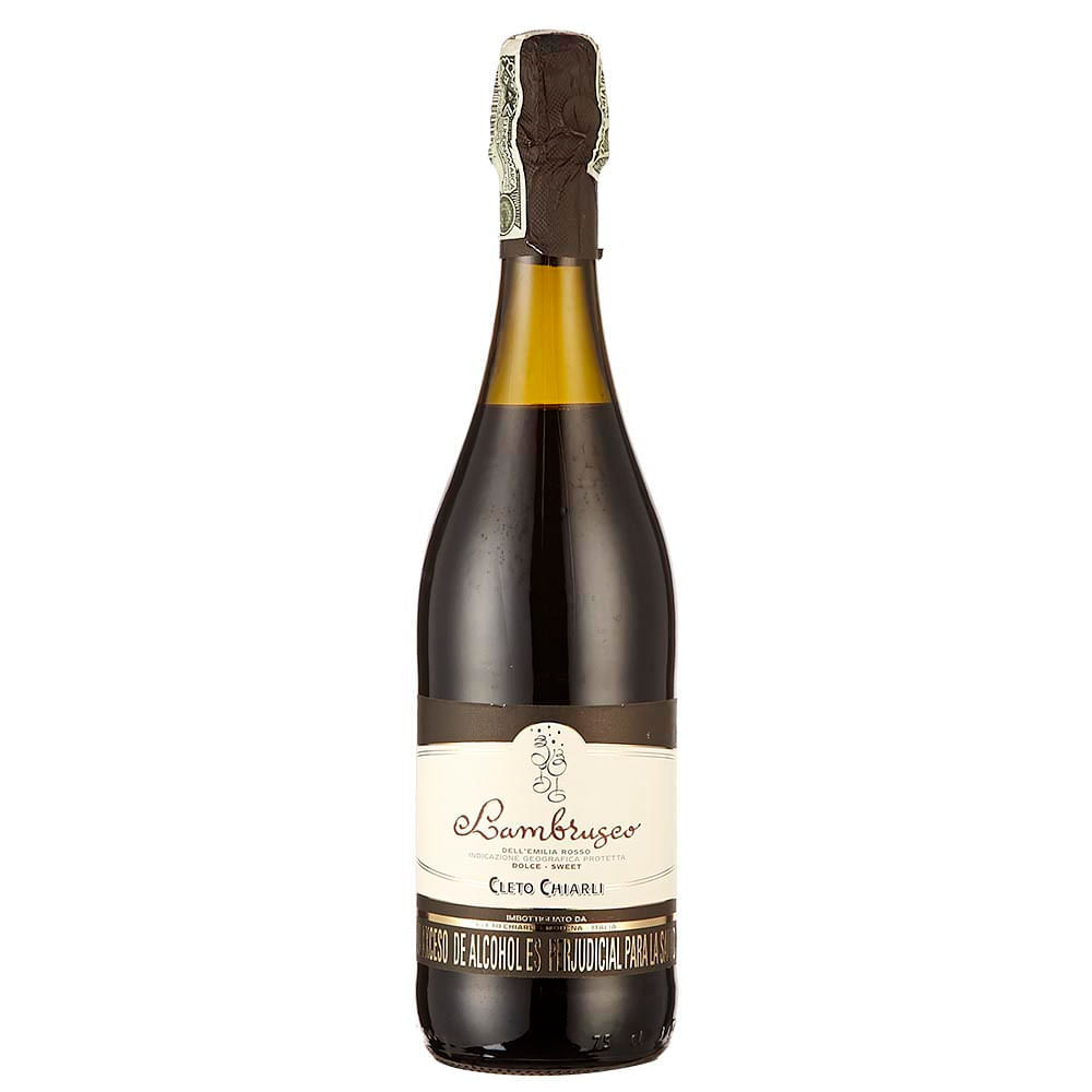 Vino tinto dulce Lambrusco botella x 750ml