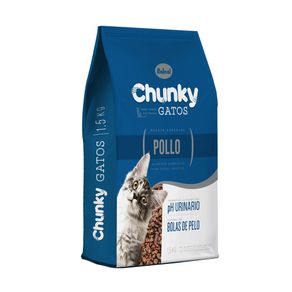 Alimento Chunky gatos sabor a pollo x1.5kg