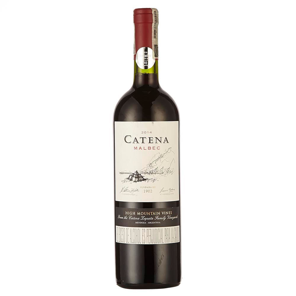 Vino tinto Catena Zapata malbec x 750 ml