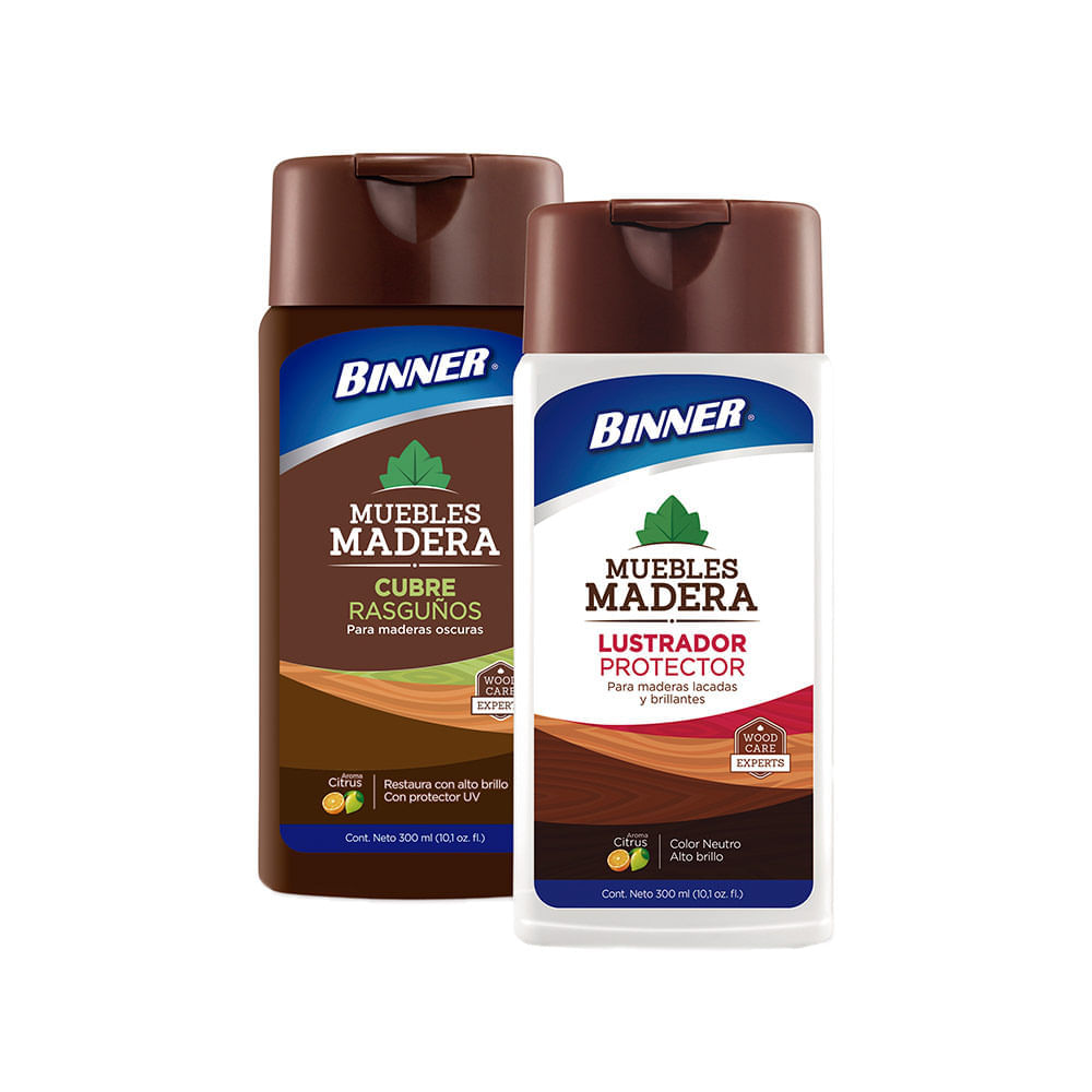 Lustra protector Binner x300ml + Cubre rasguños Binner x300ml