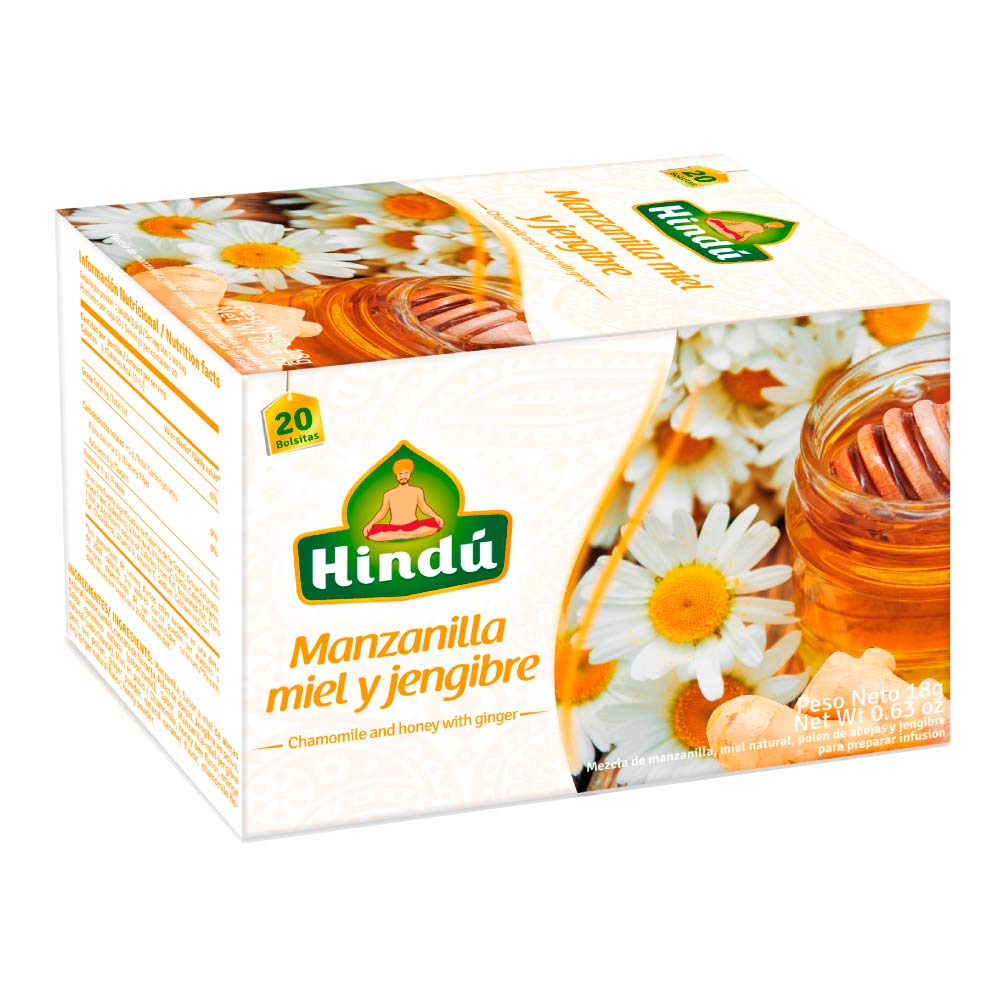 Infusión Hindú manzanilla miel & jengibre x20und x18g