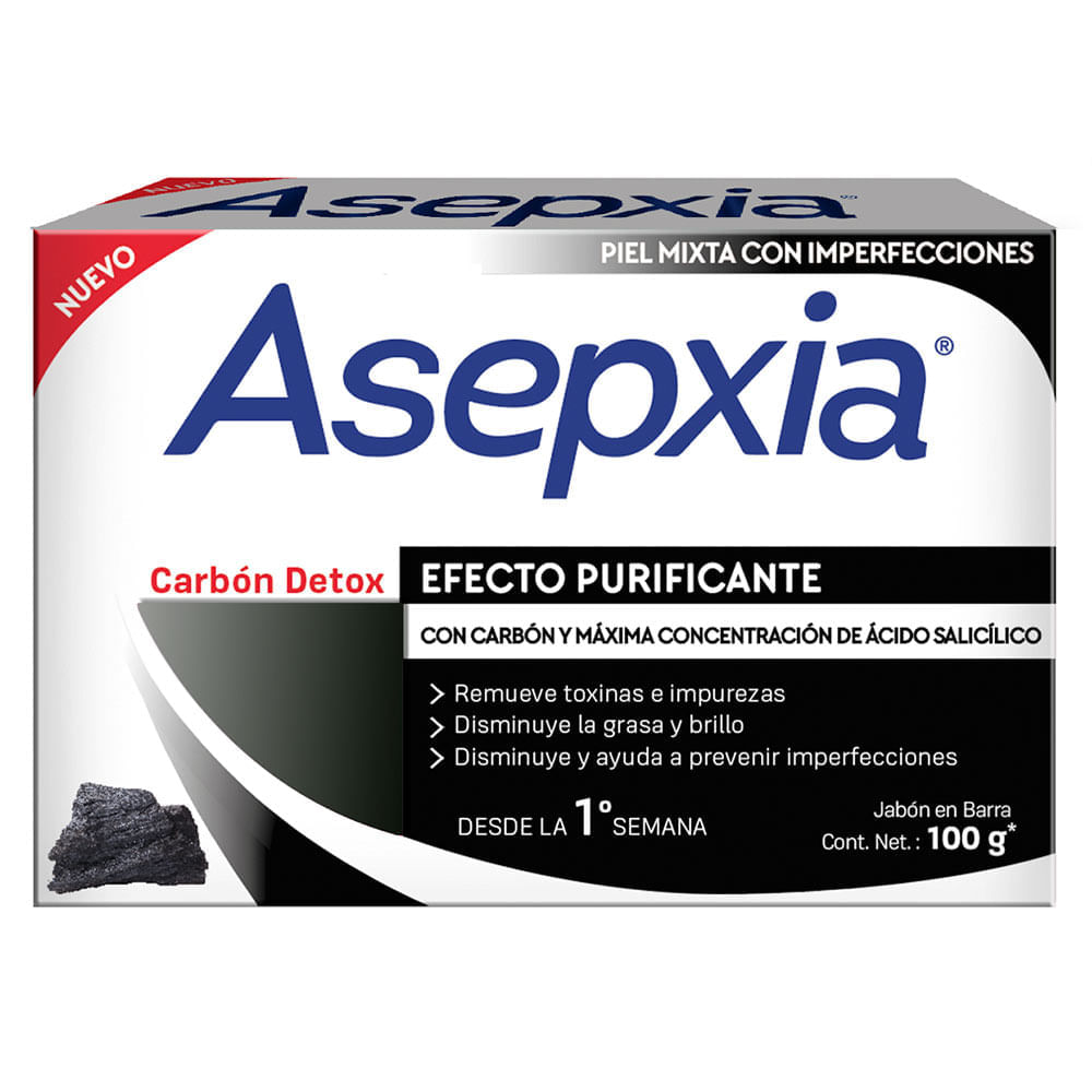 Jabón facial Asepxia antiacné carbón x100g