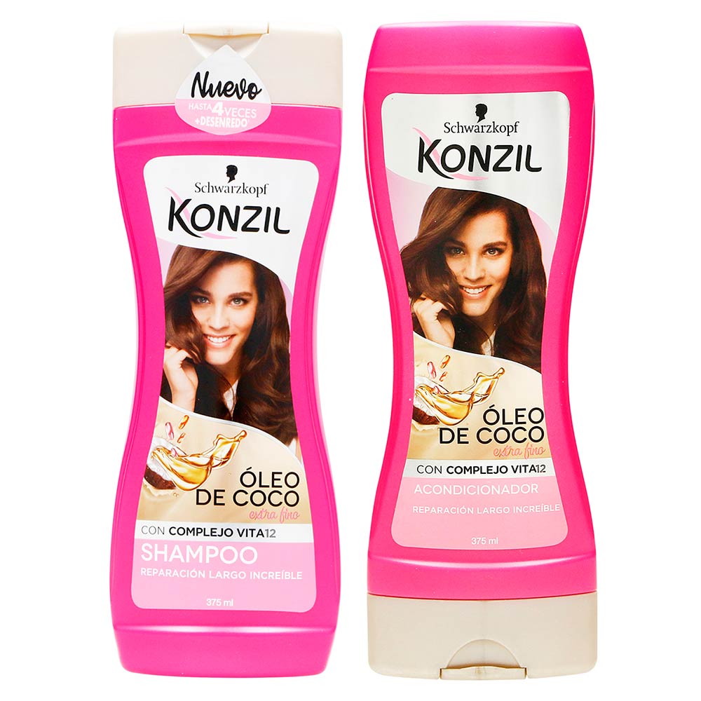 Shampoo Konzil oleo coco +acondicionador x375ml c-u