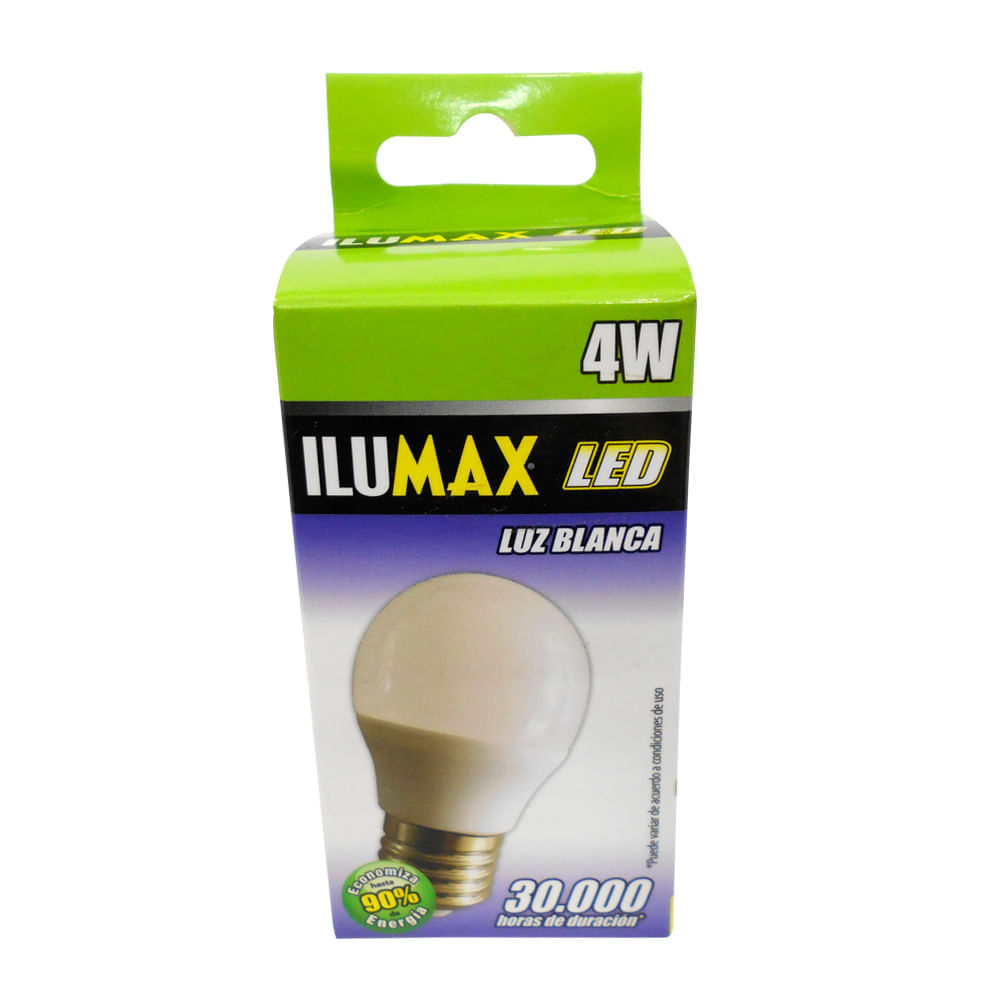 Led mini globo 4w luz blanca e27 30000 hora ilumax