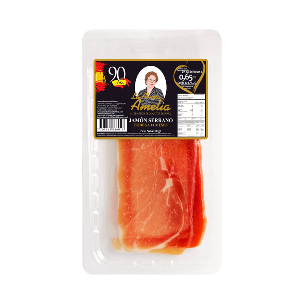 Jamón serrano La Abuela Amelia reserva x 60g