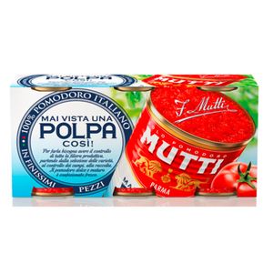 Tomate Mutti pulpa picado lata x 3 und x 400g c-u