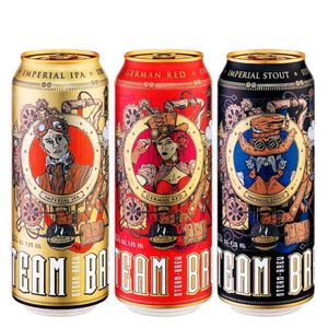 Cerveza Steam Brew pack surtido lata x3und x500ml c-u