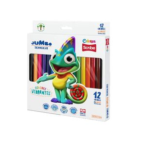 Colores Jumbo Triangulares Scribe X12 Unds