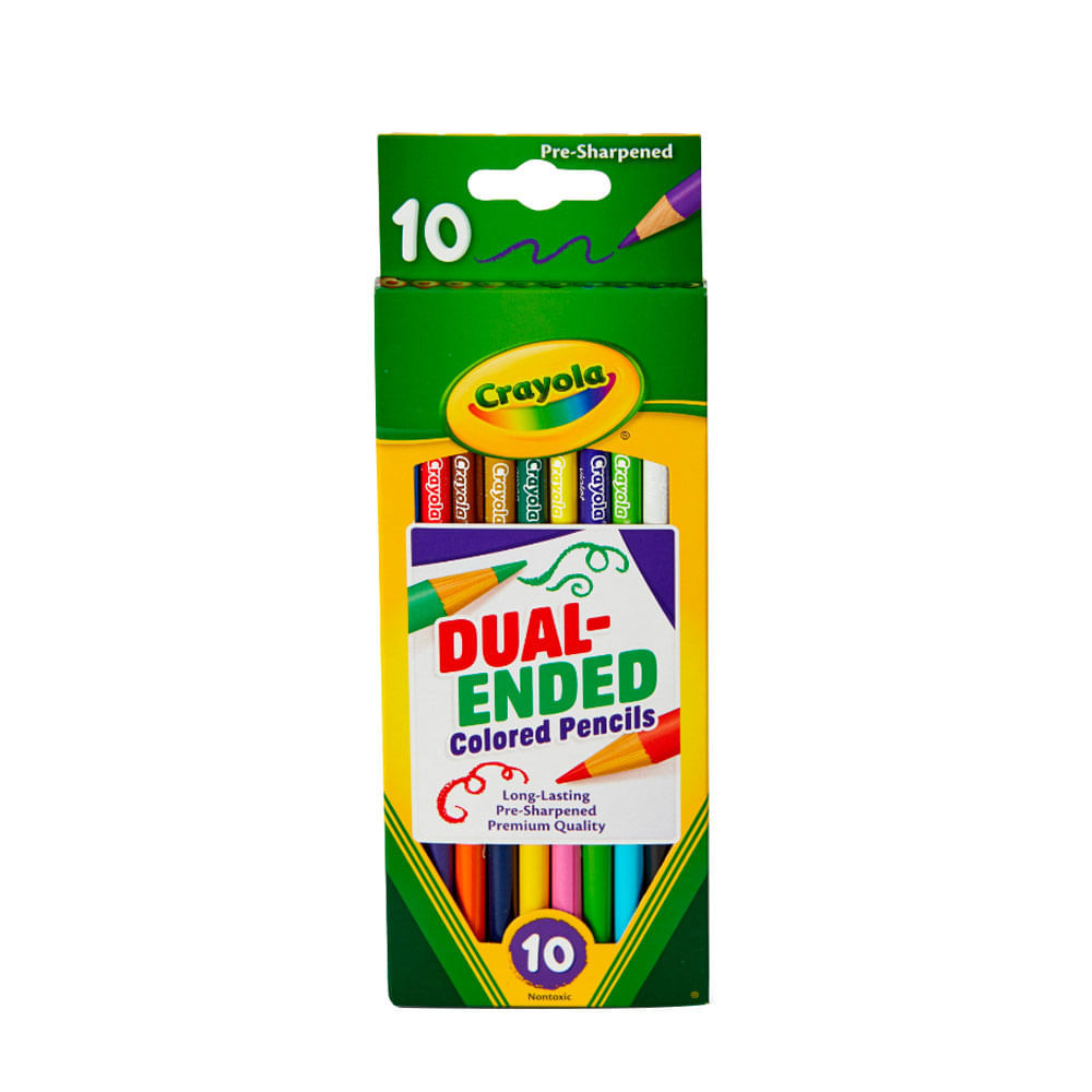 Lápiz de color doble punta x10 continente