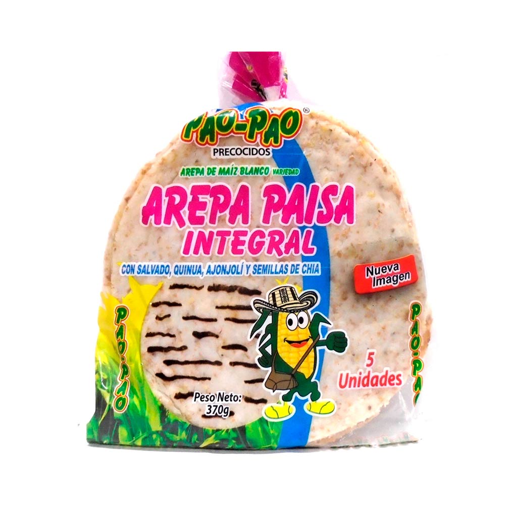 Arepas paisas Pao Pao integral x5und x370g